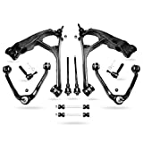 Detroit Axle - 6-Lug Front Control Arms w/Ball Joints + Sway Bars + Tie Rods Replacement for Silverado Suburban Yukon XL 1500 Escalade - 10pc Set