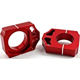 Works Connection Elite Axle Blocks (RED) for 09-22 Honda CRF450R