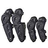 SCOYCO Knee-and-Shin Guards Elbow Guards Anti-slip for Men 4Pcs-2 in 1 Protector Adjustable Powersport Protection/Motorbike/Racing/Motorcycle K26H26