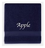 Monogrammed Personalized Bath Towel. Custom Embroidered Towel. (Dark Blue)