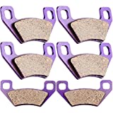 SCITOO Carbon Fiber Brake Pads Fit for 04 05 06 07 08 09 10 11 12 13 14 Arctic Cat, 08 09 10 11 12 KYMCO