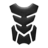 1 Set Universal 3D Motorcycle Gas Tank Sticker, Fuel Tank Protector Decal Pad Self-adhesive and Waterproof - Black