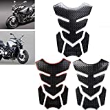 REVSOSTAR 3D Tank Pad, Gas Tank Protector, Motorcycle Tank Sticker Protector Decal Gas Oil Fuel Tank Pad Protector (6 Pcs per set, Multi-coloured, 2Pcs of Each Color)