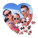 Personalized Photo Puzzle for Kids, Boys Girls Custom Puzzles from Photos, 98 Pieces Personalized Photo Print Jigsaw Puzzle, Design Your Own Puzzles with Photo, Heart Shape