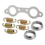 NICECNC Exhaust Pipe Manifold Gasket Spring Rebuild Kit Compatible with Polaris Sportsman 600 2003-2006, Sportsman 700 Touring X2 2002-2007, Replacement for 5811511, 3610047, Exhaust Gasket Set