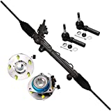 Detroit Axle - Steering Rack and Pinion + Outer Tie Rods + Wheel Hub and Bearing Replacement for Chevy Impala Buick Regal Century Monte Carlo - 5pc Set