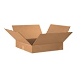 AVIDITI Shipping Boxes Flat 20"L x 20"W x 4"H, 10-Pack | Corrugated Cardboard Box for Packing, Moving and Storage