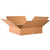 BOX USA 24x24x6 Flat Corrugated Boxes, Flat, 24L x 24W x 6H, Pack of 10 | Shipping, Packaging, Moving, Storage Box for Home or Business, Strong Wholesale Bulk Boxes