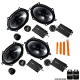 Kicker 46CSS684 - Two Pairs of CS-Series CSS68 6x8-Inch Component System with .75-inch tweeters, 4-Ohm (2 Pairs)