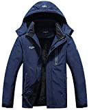 DLGJPA Men's Mountain Waterproof Ski Jacket Hooded Windbreakers Windproof Raincoat Winter Warm Snow Coat