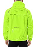 BALEAF Men's Cycling Running Jacket Waterproof Rain Windbreaker Reflective Lightweight Windproof Bike Golf Jacket Fluorescent Yellow Size L