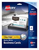 Avery Printable Business Cards, Inkjet Printers, 200 Cards, 2 x 3.5, Clean Edge, Heavyweight (8871)
