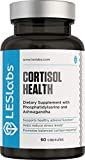 LES Labs Cortisol Health, Adrenal Support Supplement for Stress Relief, Balanced Cortisol Response & Adrenal Fatigue with Phosphatidylserine & Ashwagandha, 60 Capsules