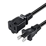 Toptekits Polarized US 2-Prong Male-Female Extension Power Cord,5ft/1.5m NEMA 1-15P to 1-15R Cable Polarized,USA Outlet Saver Power Extension Cord Cable (5ft/1.5m, Straight)