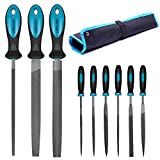 Libraton Metal Files 9PCs, File Set for Metal, Needle Files, Files Rasps, Flat, Round, Half-Round Files for Metalworking, Metal, Woodworking, Wood, Carpentry