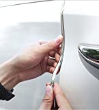 Car Door Edge Guards16FT(5M) Clear U Shape Trim Molding Electroplated Glossy Rubber Seal Protector with Fits Most Cars(electroplated Silver)