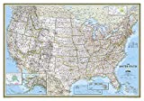 National Geographic: United States Classic Wall Map - Laminated (43.5 x 30.5 inches) (National Geographic Reference Map)