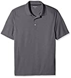 Amazon Essentials Men's Regular-Fit Quick-Dry Golf Polo Shirt, Medium Heather Grey, Large