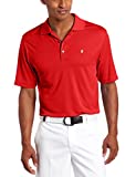IZOD Men's Performance Golf Grid Polo, Polished Red, X-Large