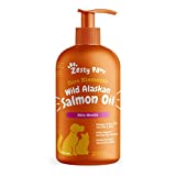 Pure Wild Alaskan Salmon Oil for Dogs & Cats - Omega 3 Skin & Coat Support - Liquid Food Supplement for Pets - Natural EPA + DHA Fatty Acids for Joint Function, Immune & Heart Health