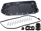 Bapmic 6HP26 Transmission Oil Pan W/Drain Plug Gasket and Bolts Compatible with BMW 745Li X5 24117571227