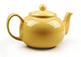 RSVP International Stoneware Teapot Collection, Microwave and Dishwasher Safe, 42 oz, Yellow