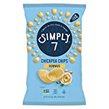 Simply7 Chickpea Hummus Chips, Sea Salt, 5 Ounce (Pack of 12)