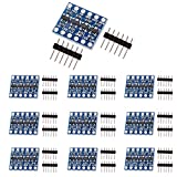 KeeYees 10pcs 4 Channels IIC I2C Logic Level Converter Bi-Directional Module 3.3V to 5V Shifter for Arduino (Pack of 10)