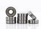 (8 PCS) 608ZZ 8 x 22 x 7 mm Deep Groove Ball Bearing, Double Metal Shielded, Fit for Skateboard Bearings, 3D Printer RepRap Wheel, Longboard, Roller Skates, Inline Skates, Scooters etc.