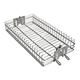 only fire 6042 BBQ Stainless Steel Flat Spit Rotisserie Grill Basket for Any Grill, Fits 1/2" Hexagon, 3/8" Hexagon, 3/8" Square&5/16" Square Rotisserie Spit Rods