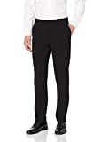 Van Heusen Men's Flex Straight Fit Flat Front Pant, Black, 36W x 30L
