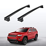 BougeRV Car Roof Rack Cross Bars for 2011-2021 Jeep Grand Cherokee with Grooved Side Rails, Aluminum Cross Bar Replacement for Rooftop Cargo Carrier Bag Kayak Bike Snowboard (Not for 2022 Model)