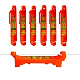 7 pcs Hanging Bubble Line Level for Building Trades, Engineering, Surveying, Metalworking and other Equipment Measure (Red - 7 Pack)
