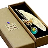 Toirxarn Metal Feather Bookmark,with 3D Butterfly Pendant,Christmas Thanksgiving Surprise Gift for Reader, Women and Girl,Femala,Readers