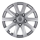 Pilot Automotive WH526-15S-BX Silver Universal Camry Style Wheel Covers Hubcaps 15 inch Replacement Cover (Set of 4) for Stock Rims Fits Cars from Nissan, Honda, Toyota, Ford, Chevy, Mazda and Others