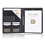 Padfolio Portfolio Leather Folder by Jinstra Professional Business PU Leather Notepad Holder for Resumes, Interview Writing Pad Folders, Legal Pad Portfolios with 20 Pages Notebook for Women/Men