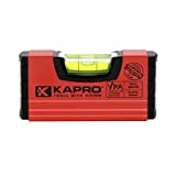 Kapro - 246 Handy Pocket Level - Features VPA Certified & Shock-Resistant Vial - With Rubber End Caps - Pocket-Sized and Compact - Aluminum Box Profile - 4
