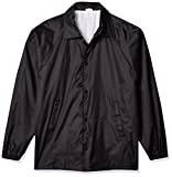 Augusta Sportswear Men's Nylon Coach's Jacket/Lined, Black, X-Large