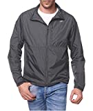 TRAILSIDE SUPPLY CO. Mens Windbreaker Jackets Lightweight Packable Jacket,Windproof and Dustproof Dark Grey Size X-Large