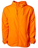 Global Blank Men’s Lightweight Windbreaker Winter Jacket Water Resistant Shell (Safety Orange, XX-Large)
