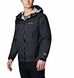 Columbia Men's EvaPOURation Rain Jacket, Waterproof and Breathable-, Black, Large