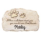 Personalized Forever Pet Memorial, Customized Indoor/Outdoor Resin Garden Stone, Loss of Pet Sympathy Gift