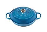 Le Creuset Enamled Braiser Signature Cast Iron Shallow Casserole, 30cm, 3.5 Qt, Marseille