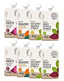 Serenity Kids Baby Food, Organic Savory Veggies Variety Pack with Organic Roots, Sweet Potato, Squashes and Butternut with Spinach, For 6+ Months, 3.5 Ounce Pouch (8 Pack)