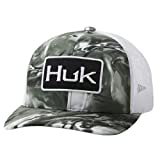 HUK Men's Huk'd Up Angler Anti-Glare Fishing Hat, Mossy Oak Hydro Freshwater, 1
