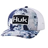 HUK Men's Standard Huk'd Up Angler Anti-Glare Fishing Hat, Bluefin, OSFA