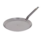 de Buyer - Mineral B Crepe & Tortilla Pan - Nonstick Frying and Pancake Pan - Carbon and Stainless Steel - Induction-ready - 10.25"