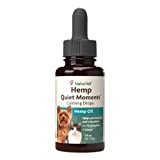 NaturVet – Hemp Quiet Moments Calming Drops - 1 oz – Enhanced with Hemp Seed Oil, L-Tryptophan & Ginger – Helps Reduce Stress & Promote Relaxation – for Dogs & Cats