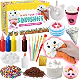 Insnug Paint Your Own Squishies Kit - Sensory Toys Squishy Painting Kit Stress Relief Squishies for Girl Kids Age 4 6 8 10 Slow Rising Squeeze Autism Toys Unicorn Gift Ice Cream Cake Milk Shake Donut