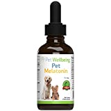 Pet Wellbeing Pet Melatonin for Dogs - Vet-Formulated - Adrenal Cortisol Balance, Cushing's, Natural Relaxant, Sleep Support - Liquid Supplement 2 oz (59 ml)